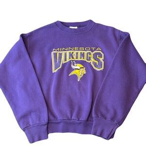 Kid's Minnesota Vikings Vintage Crewneck Pullover Sweatshirt 16/18 Large NFL 96